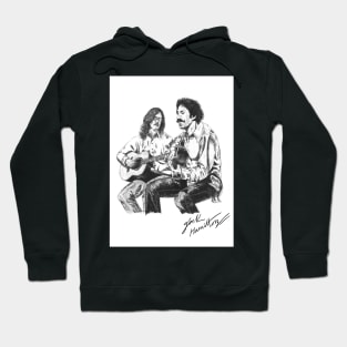 Jim Croce & Maury Original Ink Drawing Print Hoodie